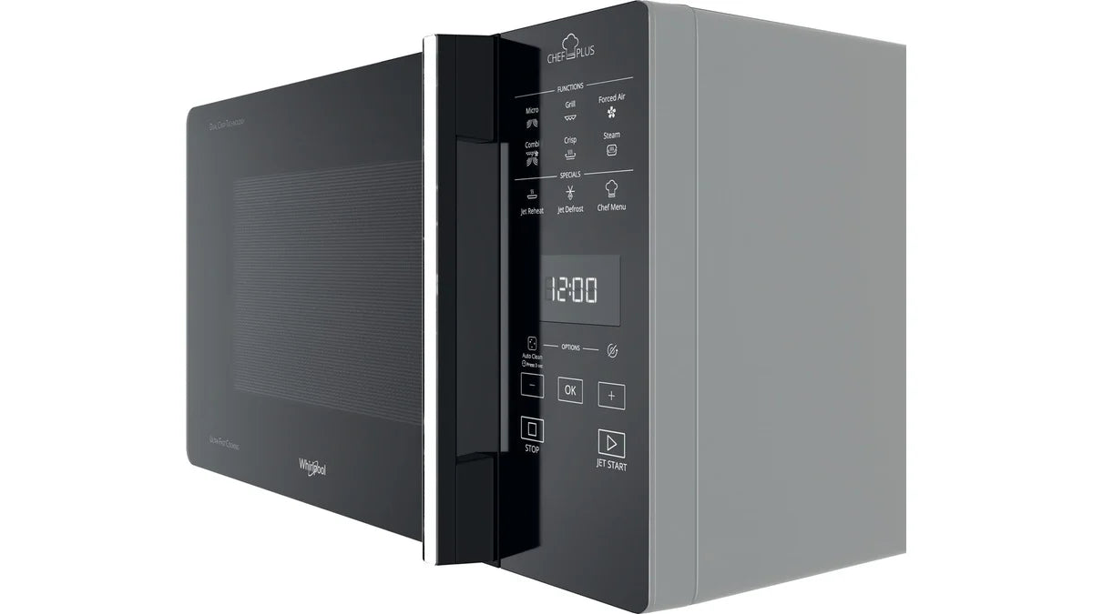 Microonde Combinato Whirlpool Chef Plus Mcp 359 Sl 800 W 25 Litri Grill (A30xL52xP49,4) Funzione Cottura A Vapore Argento