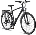 Licorne Bike - Bicicletta da trekking in alluminio, da 28 pollici, con cambio a 21 marce, freno a disco, mountain bike, bici da cross, bici da ragazzo, ragazza, donna e uomo