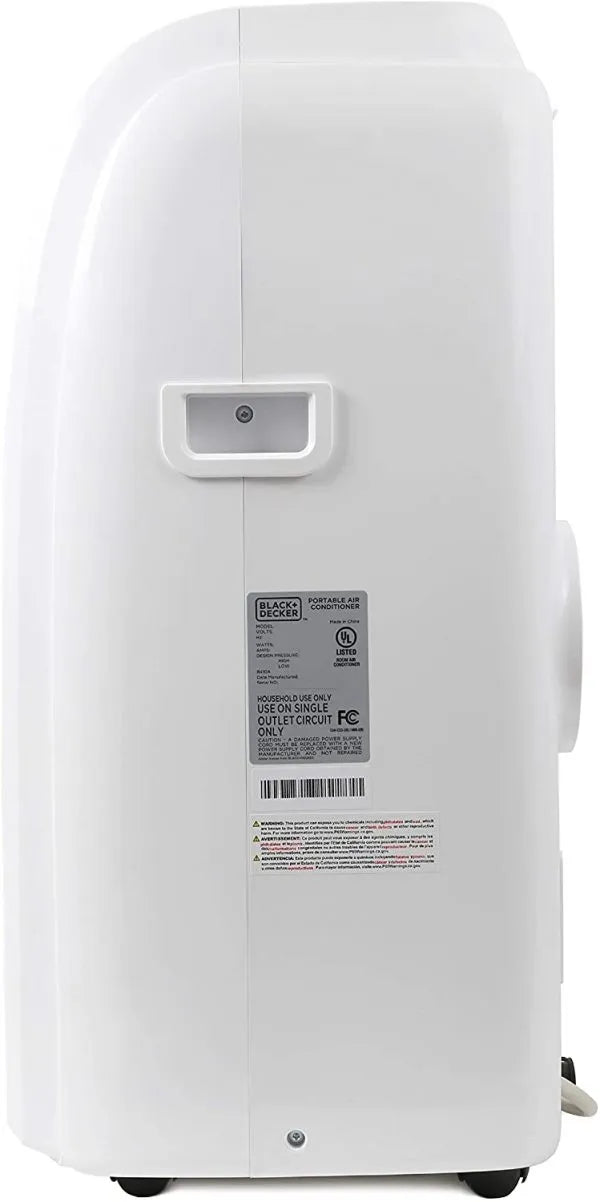 Condizionatore d'aria portatile da 14.000 BTU con riscaldamento e telecomando, bianco