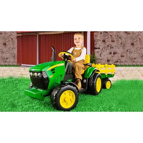 Trattore John Deere Ground Force Peg Perego da 12 V, per bambini dai 3 ai 7 anni