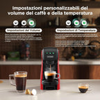 Warriors1 Macchina da Caffè Capsule 5in1 per Nespresso OL, Dolce Gusto, Lavazza A Modo Mio, FAP Espresso Point e Caffè Macinato, 20bar, 0,8L, Calore e Quantità Regolabili, Compatta per Casa e Ufficio