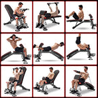 Panca per pesi regolabile, panca multiuso per allenamento di tutto il corpo, panca pieghevole per esercizi di inclinazione/inclinazione/declino, panca multiuso per palestra domestica (DZ) : Amazon.it: Sport e tempo libero