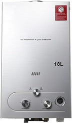 ECUTEE 18L 36KW Scaldabagno a gas di petrolio liquefatto Scaldabagno a gas propano/GPL, Scaldabagno istantaneo senza serbatoio con kit doccia, Per docce da esterno, argento : Amazon.it: Fai da te