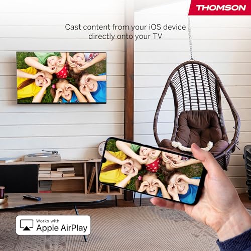 Thomson 32'' (80 cm) HD   LED Fire TV   Controllo vocale Alexa, supporto AirPlay, triplo sintonizzatore, Bluetooth, HDMI, porte USB, AV IN e CI    32HF2S34 2024 : Amazon.it