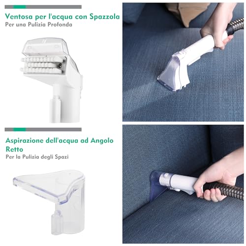 HAUSHOF StainZapper   Lavatappeti Portatile 400W, lava divano ad Acqua, lava tappezzeria, Ideale per Pulisci Scale, divano, Sedili Auto, Moquette e Tappeti, lava divani e aspira acqua : Amazon.it: Casa e cucina