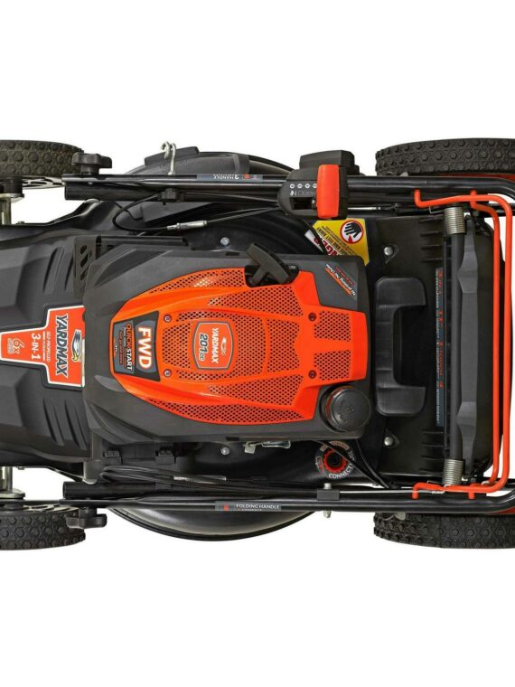 Rasaerba semovente a benzina 3 in 1 con trazione anteriore, SELECT PACE, 6 velocità CVT, ruote alte, 22 pollici, 201 cc, Yard Max