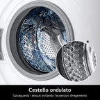 LG F4NA10S7NWK Lavatrice 7 kg Slim a Carica Frontale Serie A1, Classe A, 1400 Giri, Programma Igiene con Vapore, Lavaggio Rapido, Programma Lana, Libera Installazione, Design Essenziale, White