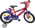 Kubbinga biciletta 16 Pollici, Bicicletta 4 ai 6 Anni Spiderman con stabilizzatori Laterali Unisex Bambini, Rosso e Blu : Sport e tempo libero