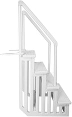 Gradini antiscivolo per piscine | Grigi | Per piscine fuori terra | Possono essere montati su ponti alti da 48" a 54" | Scale di sicurezza con portata fino a 300 libbre