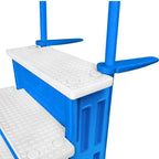 Gradini antiscivolo per piscine | Grigi | Per piscine fuori terra | Possono essere montati su ponti alti da 48" a 54" | Scale di sicurezza con portata fino a 300 libbre