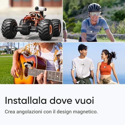 Insta360 GO 3S (128GB)   Cam 4K per vlogging, POV a mani libere, montaggio magnetico, stabilizzazione, 140 minuti di autonomia, impermeabilità fino a 10 m, editing IA : Elettronica