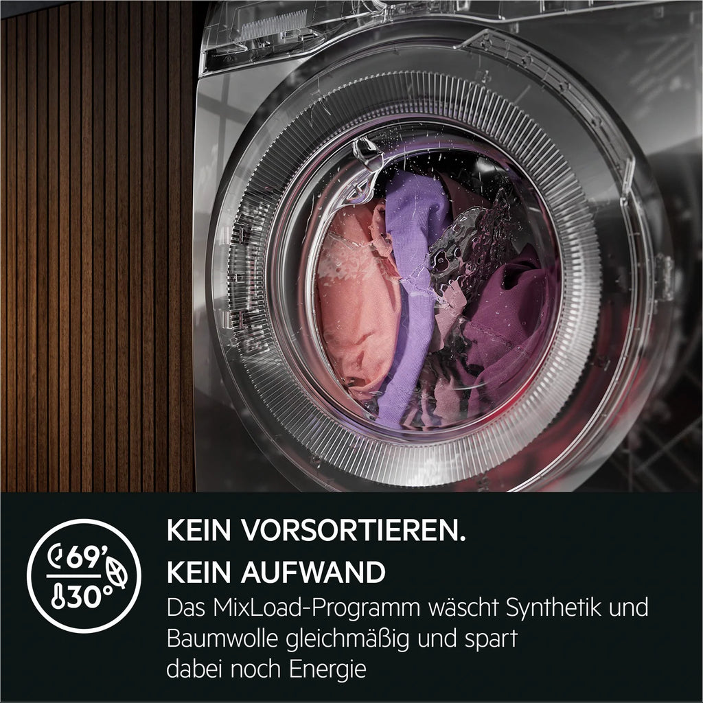 2025 Lavatrice AEG Serie 7000 ProSteam: funzione rinfrescante a vapore senza lavaggio, 9 kg, silenziosa, dosaggio automatico, risparmio energia A-20%, funzione aggiunta bucato, blocco acqua, 1400 giri/min, modello LR7GA70490