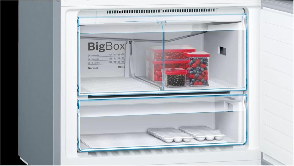 Elettrodomestici KGN86AIDP Serie 6, Frigo-congelatore combinato da libero posizionamento, 186 x 86 cm, inox-easyclean