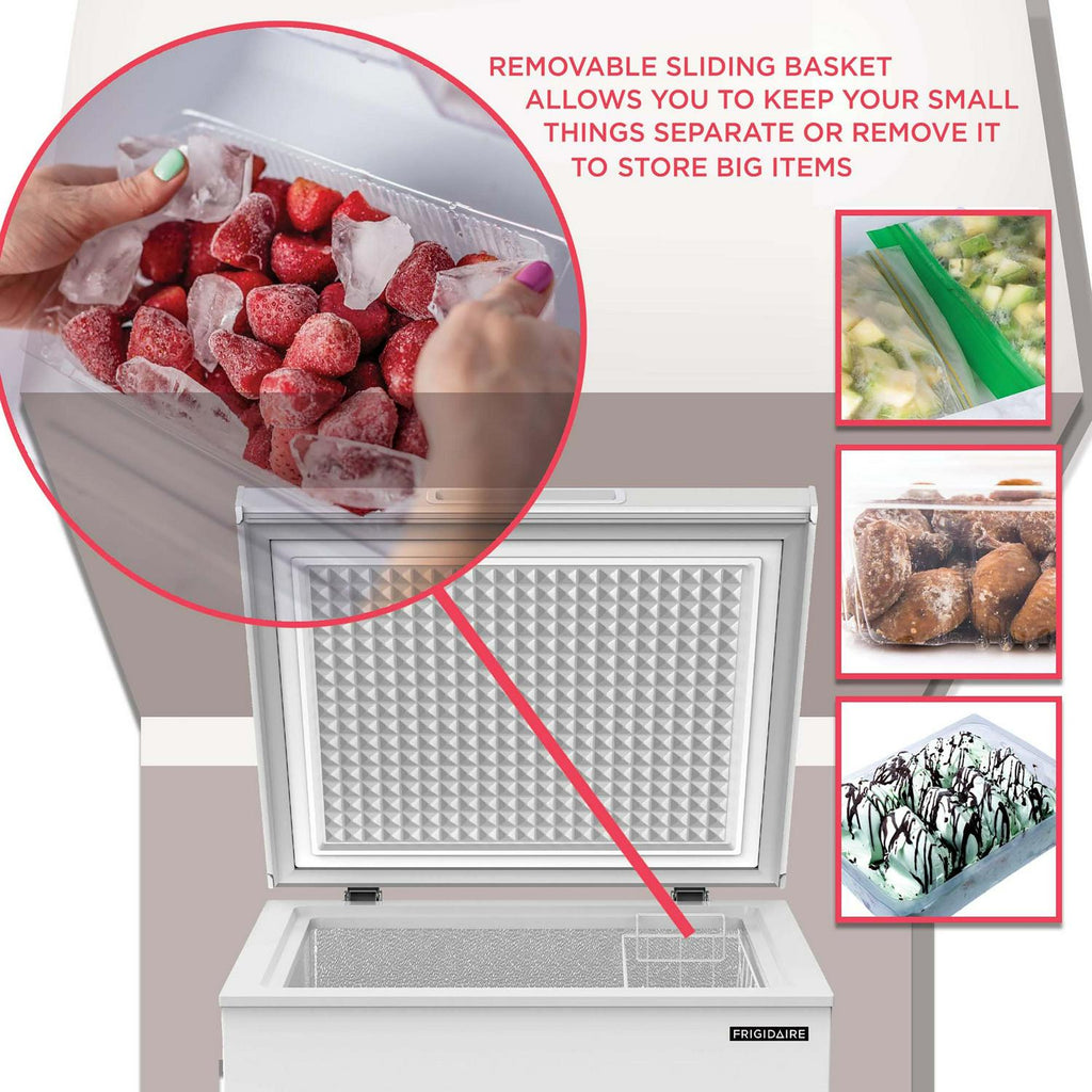Congelatore a pozzetto Frigidaire da 7,0 piedi cubi, EFRF7003, bianco