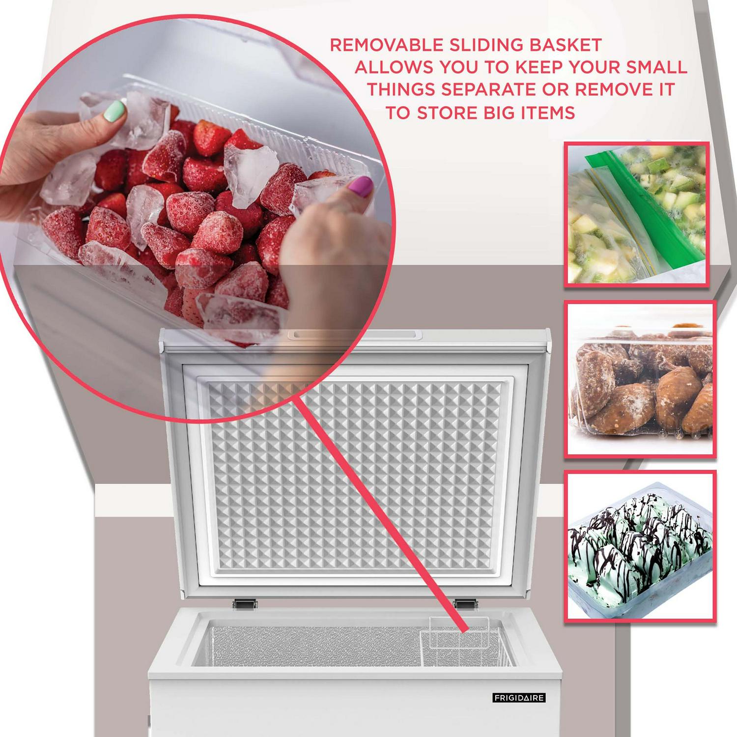 Congelatore a pozzetto Frigidaire da 7,0 piedi cubi, EFRF7003, bianco