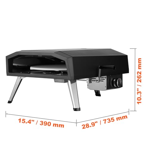 VEVOR Forno per Pizza da Esterno a Gas 330 mm Griglia Portatile da Esterno, con Pietra in Cordierite Spessa, Gamba Pieghevole Forno con Copertura Impermeabile Spray di Ferro per Campeggio e Cortile : Amazon.it: Giardino e giardinaggio