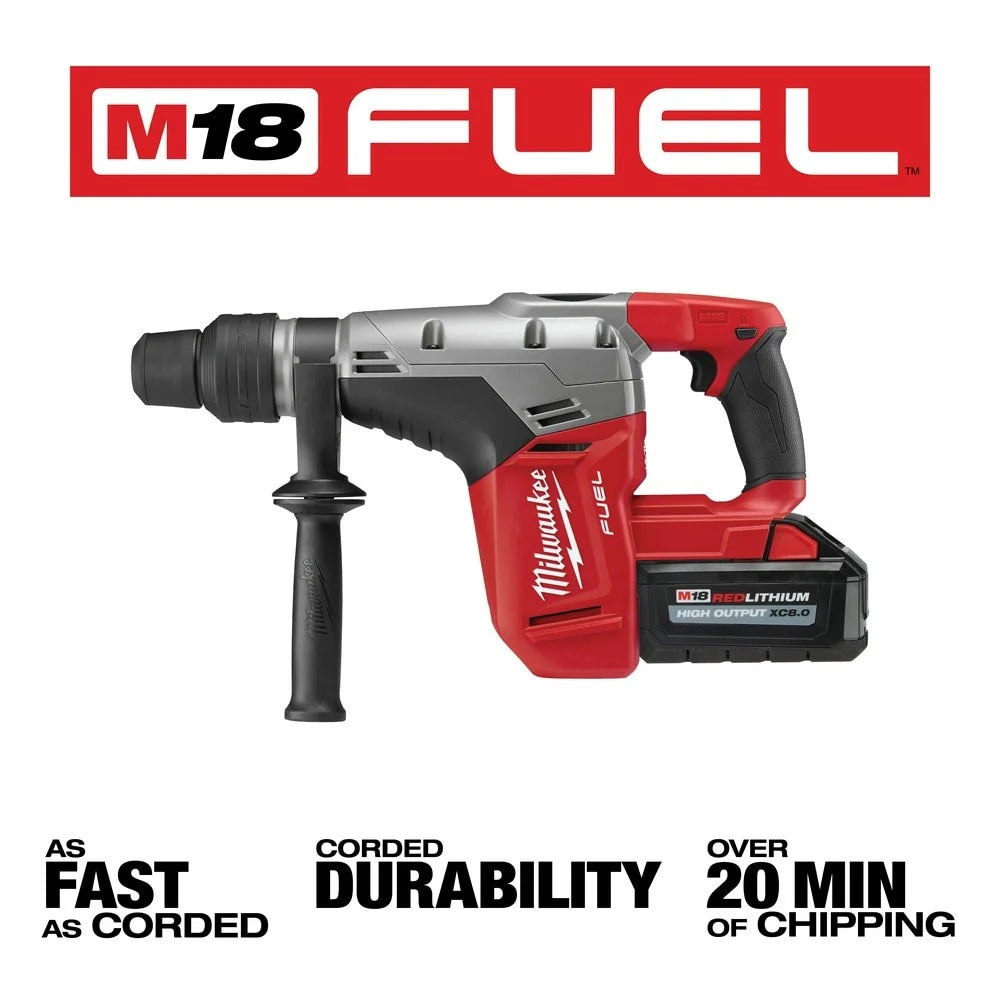 2025 Milwaukee 2717-22HD M18 FUEL 1-9/16" SDS - Max Martello Foratrice Kit con 2 Batterie