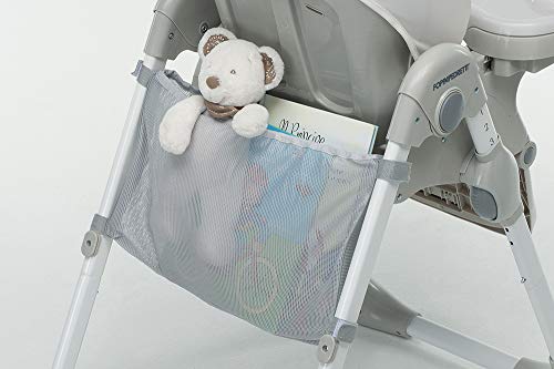 Foppapedretti Seggiolone Meeting, bambini da 6 mesi a 3 anni (fino a 15 Kg), Seduta/Poggiapiedi/Schienale Regolabili, Cesto Porta Oggetti, Stabile e Confortevole, con Imbottitura Lavabile, Teddy : Prima infanzia