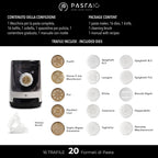 CLASSE ITALY PASTAIO Macchina per la Pasta con 16 trafile di cui 5 in Bronzo. 5 ANNI GARANZIA ITALIA, Pasta Maker, con bilancia, fino a 800g di pasta, 25 tipi diversi di pasta