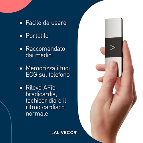 AliveCor KardiaMobile 6L ECG di livello medico | L’ECG Portatile a 6 Derivazioni | Rileva la Fibrillazione Atriale, Bradicardia e Tachicardia in Soli 30 Secondi | Distribuito da OMRON : Amazon.it: Commercio, Industria e Scienza