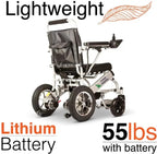 Culver Mobility, sedia a rotelle elettrica pieghevole, leggera, sicura, motorizzata, approvata dalla FDA, per viaggi in aereo (RAMPA per sedia a rotelle in omaggio) (argento - 17,5 pollici)