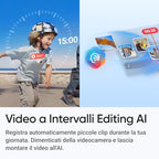 Insta360 GO 3S (128GB)   Cam 4K per vlogging, POV a mani libere, montaggio magnetico, stabilizzazione, 140 minuti di autonomia, impermeabilità fino a 10 m, editing IA : Elettronica