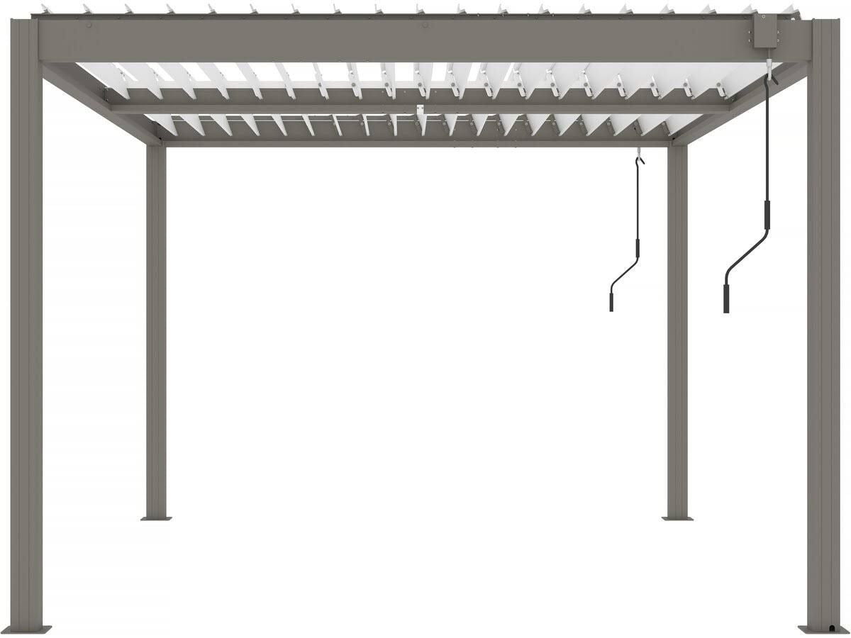 Pergola bioclimatica in alluminio "Windsor" con led 3 x 4