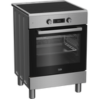 Beko FSE69300X - Cucina con Piano a Induzione Multifunzione 4 Fornelli e Forno Elettrico 60cm Inox