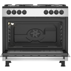 Beko GM15122DXB - Cucina a Libera Installazione Inox 90x60 cm 5 Fuochi con Forno Elettrico Ventilato