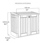 Keter Porta Attrezzi da Esterno Store It Out Midi, Ideale per il Giardino, Beige/Marrone, 132x71,5x113,5H cm, 880 L : Amazon.it: Giardino e giardinaggio