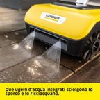 Kärcher lavapatio PCL 6, max. 10 bar, portata d'acqua: max. 180 l/h, larghezza area lavoro: 300 mm, velocità della spazzola 600-800 giri/min, per legno, compositi in plastica e pavimenti in pietra