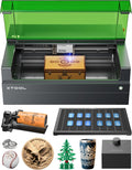 xTool - Incisione  20W con Rotazione RA2, Aisst Smart Air e Pannello a Nido d'Ape, Velocità 600mm/s, Taglio  per Legno, Metallo, Pelle, Acrilico e Vetro