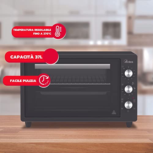 ARDES | AROVEN371 Forno Elettrico Ventilato 37 Litri Fornetto Elettrico Ventilato Professionale Per Cucinare | Compatto, Smart e Multifunzione, Ideale Per Un'esperienza In Cucina A 360° : Amazon.it: Moda