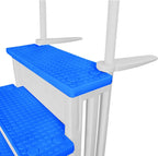 Gradini antiscivolo per piscine | Grigi | Per piscine fuori terra | Possono essere montati su ponti alti da 48" a 54" | Scale di sicurezza con portata fino a 300 libbre