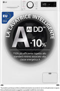 LG AI DD F4R3010NSWW Washing Machine Class A -10%, Front Load Series R3, Washing Machine 10 kg, 1400 RPM, AIWash, Steam Wash, Direct Drive Engine, Smart Diagnosis, Freestanding, White