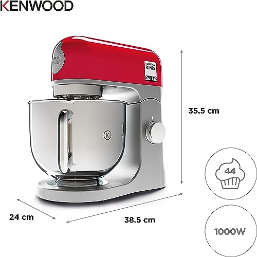 Kenwood KMX750RD KMIX Impastatrice Planetaria con Ciotola con manico in Acciaio da 5L, 3 Ganci di Miscelazione, Potenza 1000W, Personalizzabile con oltre 20 Accessori Acquistabili Separatamente, Rosso : Amazon.it: Casa e cucina