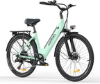 Bici Elettrica Per Adulti Da 26", 7 Velocità Bicicletta Elettrica da 36V 13Ah Batteria Rimovibile, 25km/h & Autonomia di 80-100km E-bike Per Pendolari Urbani, IP65 impermeabile