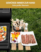 Carro XXL per grigliate, affumicatore per barbecue, barbecue a carbone con coperchio, griglia camino per barbecue a carbone, forno ahumador e accessori per barbecue, con guanti da barbecue : Amazon.it: Giardino e giardinaggio