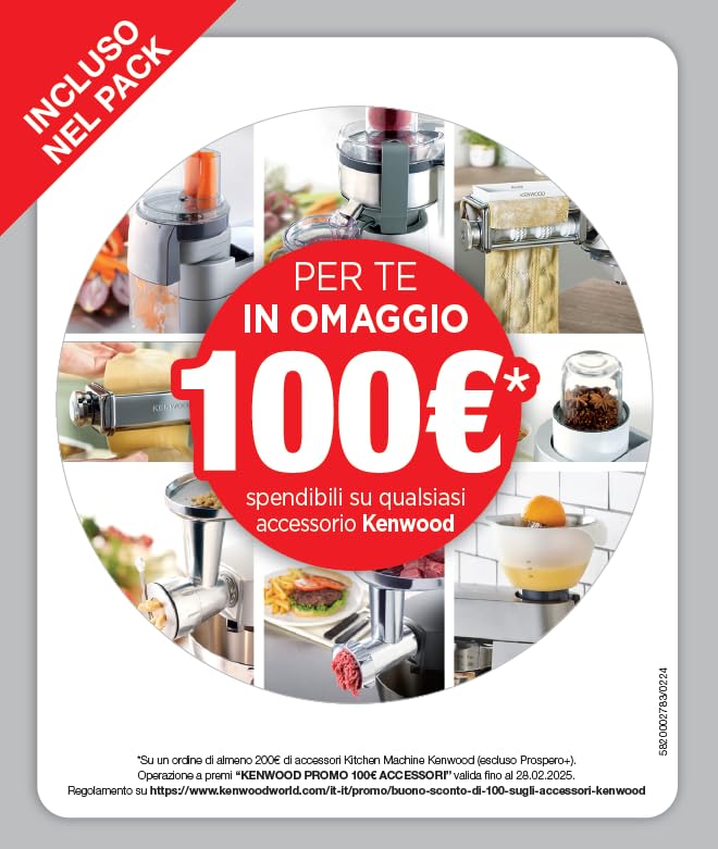 Kenwood KMX750RD KMIX Impastatrice Planetaria con Ciotola con manico in Acciaio da 5L, 3 Ganci di Miscelazione, Potenza 1000W, Personalizzabile con oltre 20 Accessori Acquistabili Separatamente, Rosso : Amazon.it: Casa e cucina