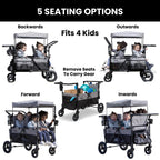 Jeep Wrangler Deluxe 4 posti passeggino Wagon di Delta Children