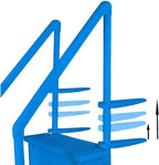 Gradini antiscivolo per piscine | Grigi | Per piscine fuori terra | Possono essere montati su ponti alti da 48" a 54" | Scale di sicurezza con portata fino a 300 libbre
