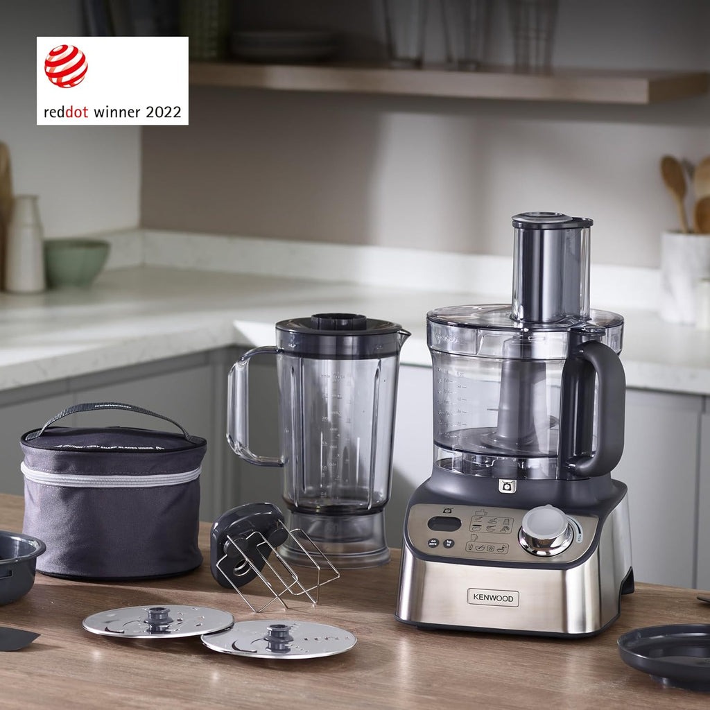 Kenwood FDM71.450SS MultiPro Express Weigh Robot da Cucina con 8 Accessori Dedicati, Velocità Regolabile con Funzione Pulse, Bilancia Digitale Integrata, Capacità 3L, , Argento