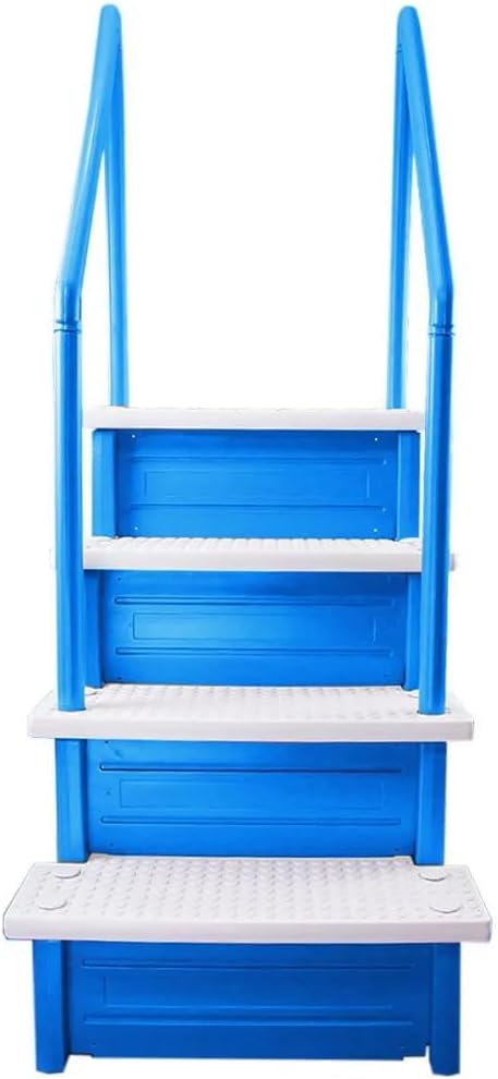 Gradini antiscivolo per piscine | Grigi | Per piscine fuori terra | Possono essere montati su ponti alti da 48" a 54" | Scale di sicurezza con portata fino a 300 libbre