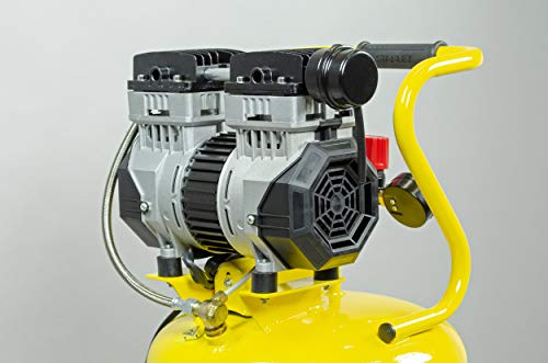 STANLEY Compressore Siltek Verticale Silenzioso 1,3HP, ‎Giallo, 39 x 39 x 87 Cm : Amazon.it: Fai da te