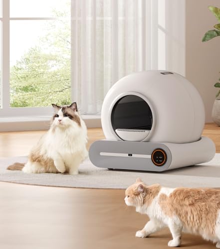 The Fellie Lettiera autopulente per gatti, lettiera automatica con rimozione degli odori e controllo tramite app, protezione di sicurezza, grande lettiera per gatti da 65 litri, con 1 rotolo di : Amazon.it: Prodotti per animali domestici