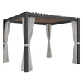 Pergola in Alluminio con Tende in Poliestere