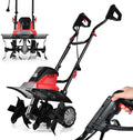 RELAX4LIFE Motozappa Elettrica 1200W/1500W, Zappa a Motore Elettrica 4/6 Lame, Velocità 365/400 rpm, Profondità di Lavoro 22 CM, Larghezza 35/43 CM (1200W)