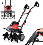 RELAX4LIFE Motozappa Elettrica 1200W/1500W, Zappa a Motore Elettrica 4/6 Lame, Velocità 365/400 rpm, Profondità di Lavoro 22 CM, Larghezza 35/43 CM (1200W)