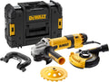 DEWALT 1500W 125mm Smerigliatrice Angolare a Velocità Variabile con Interruttore No-Volt - Kit di Levigatura, DWE4257KT-QS