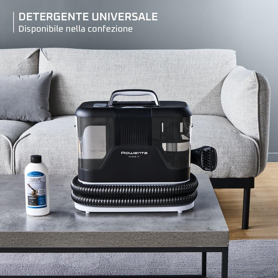 Rowenta Clean It, Lavatappeti Portatile, Lava Tappezzeria per Tappeti, Lava Divani e Auto con Testine Intercambiabili, 3,3 L, Doppio Serbatoio Acqua Pulita/Sporca e Sistema di Auto Pulizia, IN5010 : Amazon.it: Casa e cucina